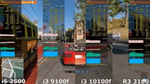 Intel core i5 2500 vs i3 9100f vs i3 10100f vs Ryzen 3 3100  in 15 Games