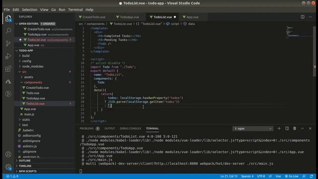 #3 Vue js todo app tutorial | Vue js tutorials for beginners | Conditional Rendering in Vuejs