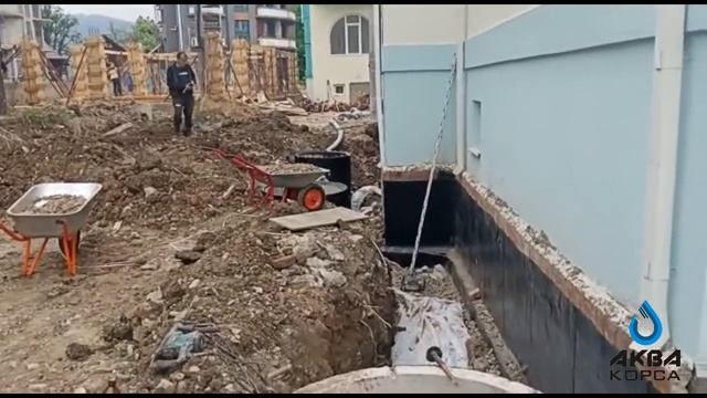 Посёлок Агой, гостиничный комплекс "Радуга". Глубинный кольцевой дренаж.
