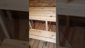 Полок в баню из осины сделано своими руками