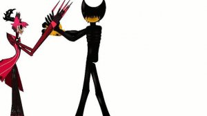 битва Алостара из отеля хазбин vs Монстра Бенди