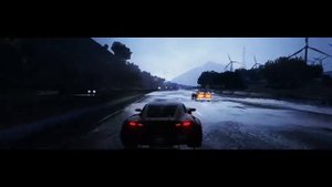 GTA 5 Long drive in rainy weather || Kavinsky - Nightcall