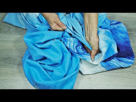 Интересная технология переработки старого пододеяльника в полезную вещь для дома. Хлам в дело!