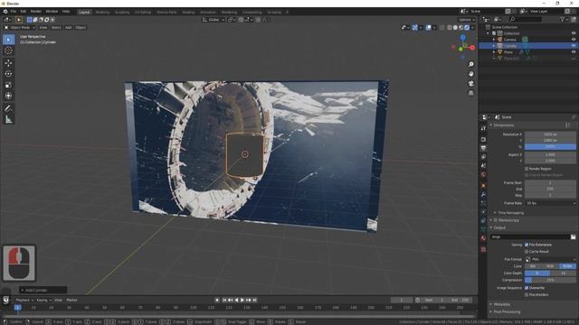 Как сделать видео из картинки. Camera Mapping в Blender 2.9