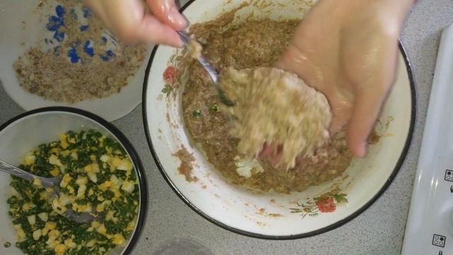 Зразы мясные.  Сочные мясные зразы с луком и яйцом.