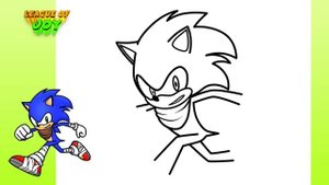 How to DRAW SONIC from SONIC BOOM step by step - Drawing Sonic running