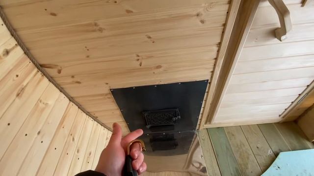 Баня-бочка от Иваныча 4 метра, утепленная. С боковым входом. смотреть онлайн