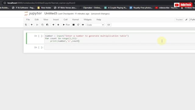 How to create a multiplication table using Python
