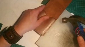 Зажим для денег из кожи, своими руками, процесс изготовления.