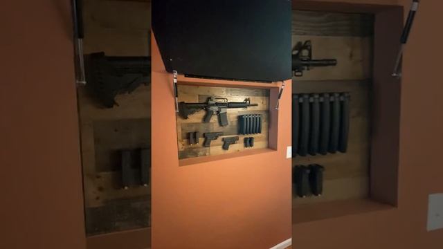 Hidden wall safe for the Glock and AR 15