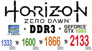 Horizon Zero Dawn DDR3 1333 МГц, 1600 МГц, 1866 МГц, 2133 МГц