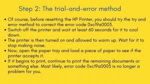 HP Printer Error Code 0xc19a0003