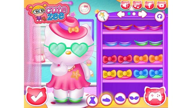 NEW Игры для детей—Disney Hello Kitty Летняя прогулка—Мультик Онлайн Видео Игры Для девочек смотреть онлайн