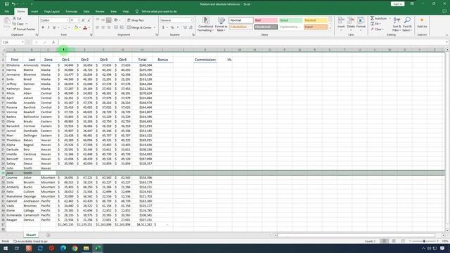Microsoft Excel - Inserting, Deleting, and Hiding Cells