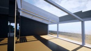 Визуализация раздвижной крыши ресторана Reef