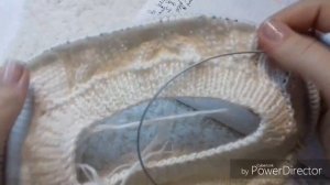 МК Детский джемпер регланом сверху  с ростком "Первый снег" спицами.  Часть 3. Реглан.