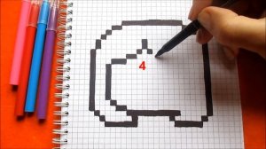 Как рисовать Девочку Аниме по клеточкам How to Draw Girl Anime Pixel Art for Kids