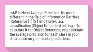 What is map in object detection?