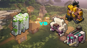 Minecraft legends first of stone vs all big piglins - первый из камня против всех больших пиглинов