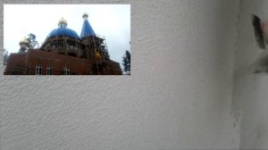 Как наносить короед.  Декоративная штукатурку СТ174 Камушки. Мокрый фасад