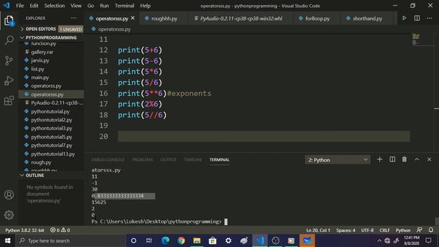 #20 Operators in Python || Free Python Course || Coding Anna || Tamil