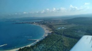 Полёт на самолёте над Приморско, Flight over Primorsko