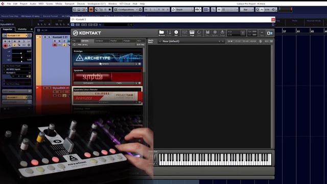 Novation Nocturn+Cubase (EQ control, transport control, sampler parameters control) смотреть онлайн