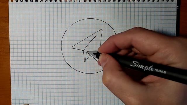 Как нарисовать Telegram значок / Простые рисунки для детей и начинающих