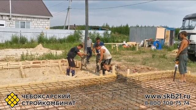 Комбинированный фундамент для керамзитобетонных блоков