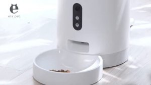 Автоматическая кормушка для кошек и собак Els Pet 4L, смарт кормушка c WIFI, Белый
