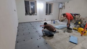 Укладка плитки на пол 600х1200 мм (Своими руками)