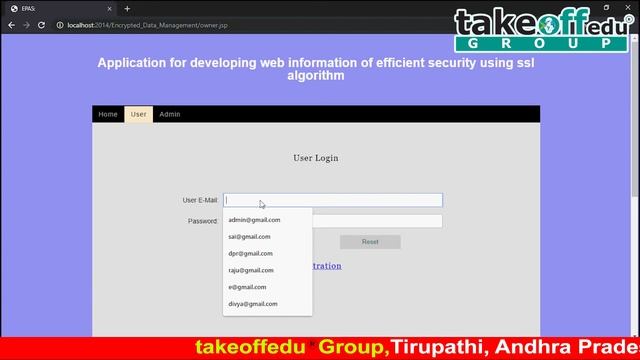 Application for Developing Web Information of Efficient Security Using SSL Algorithm | Java Project