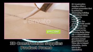 3D Construction Supplies Product Promo | After Effects Template