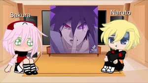 Gacha club#реакция Наруто И Сакуры на Саске Учиха#