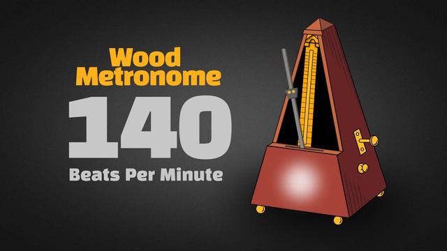 140 BPM Wood Metronome [30 Minuts] смотреть онлайн
