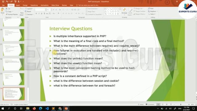 PHP Important Interview Questions 11 | Complete Course | Experts Guru
