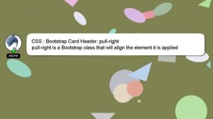 CSS : Bootstrap Card Header: pull-right