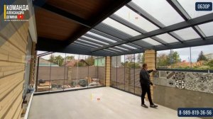 Стеклянная крыша! Безрамное остекление! Стеклянная кровля! Раздвижное остекление! Панорамное!