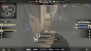 Virtus.pro vs Worst Players - Pasha wins the 1vs1 situation to secure the second pistol round