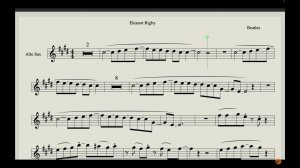 Beatles - Eleanor Rigby (Saxophone Alto Sheet Music)