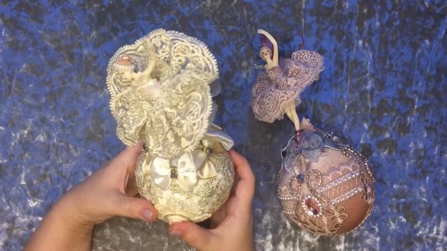 DIY про Мастер класс Балерина на шаре. МК обтяжка шара бархатом. Бархатные шары своими руками.