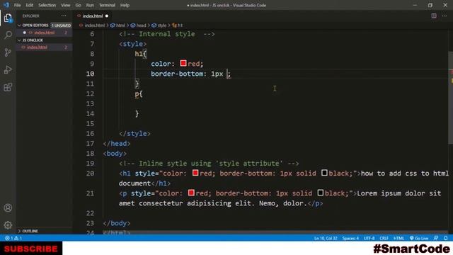 How To Add CSS To HTML Document | CSS Explained | #SmartCode