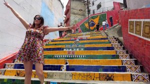 【4K】WALK Brazil Rio de Janeiro - Selaron Steps in Lapa 2022