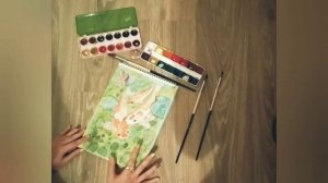 Watercolor painting.Fish.Perch