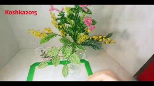 #цветы из бисера КАК СДЕЛАТЬ КОМПОЗИЦИЮ ИЗ БИСЕРА МК от Koshka2015 - цветы из бисера, бисероплетени