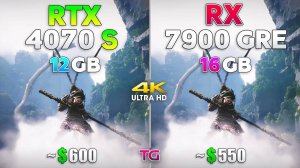 RTX 4070 SUPER - RX 7900 GRE | Ryzen 7 7800X3D | 9 игр | 2160p (4K) | DLSS, FSR, FG