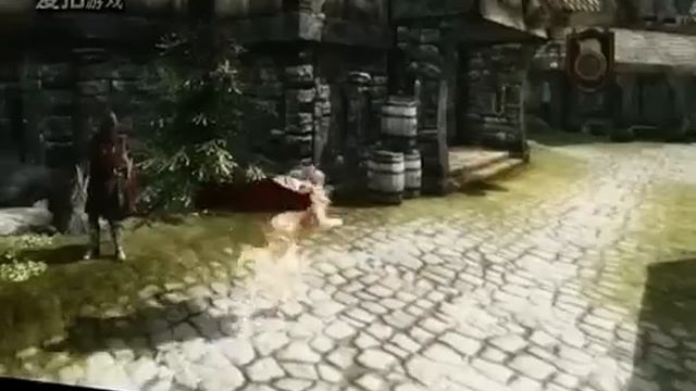 Cape and Hair physics in Skyrim - animation смотреть онлайн