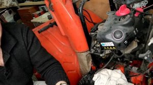 Husgvarna1130STEснегоуборщик.поломка после12 лет эксплуатации.Снимаем головку блока цилиндра.Часть