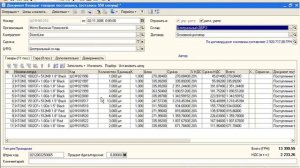 Создание возвратной накладной