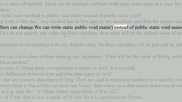 Java interview questions and answers you have given 7 14